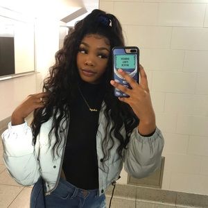 Reflective puffer coat